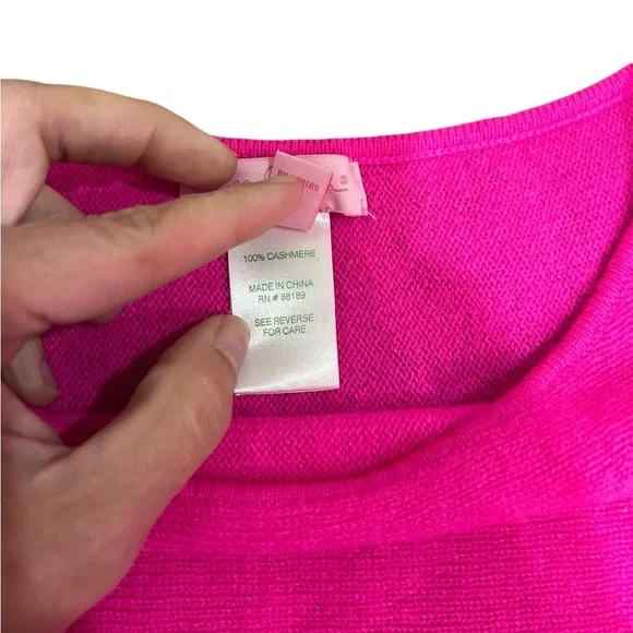 Lilly Pulitzer Kizzy cashmere tunic sweater size small/medium hot pink poncho